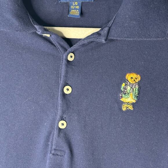 Polo Ralph Lauren Classic Girls Collared Dress size L 12-14 - Picture 3 of 7